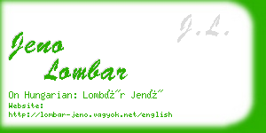 jeno lombar business card